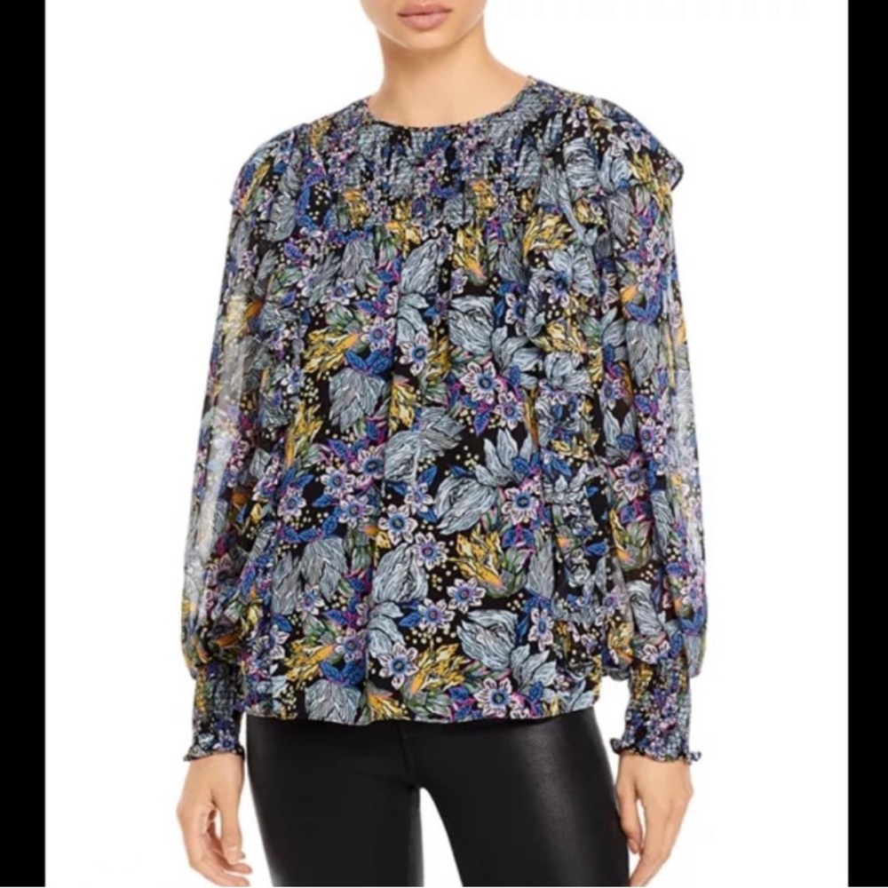 Cinq à Sept Multicolor Floral Blouse